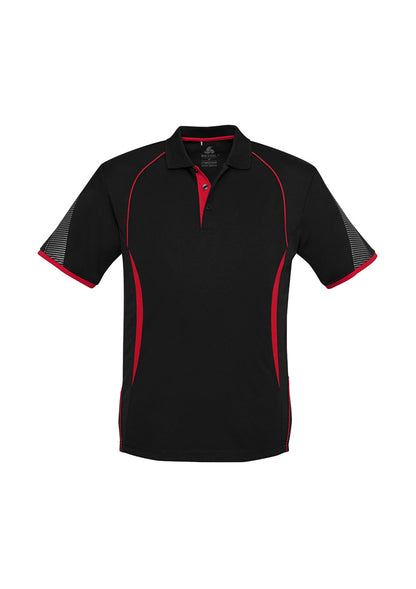Biz Collection Kids Razor Short Sleeve Polo - Black/Red