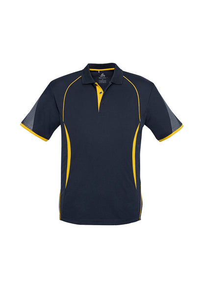Biz Collection Kids Razor Short Sleeve Polo - Navy/Gold