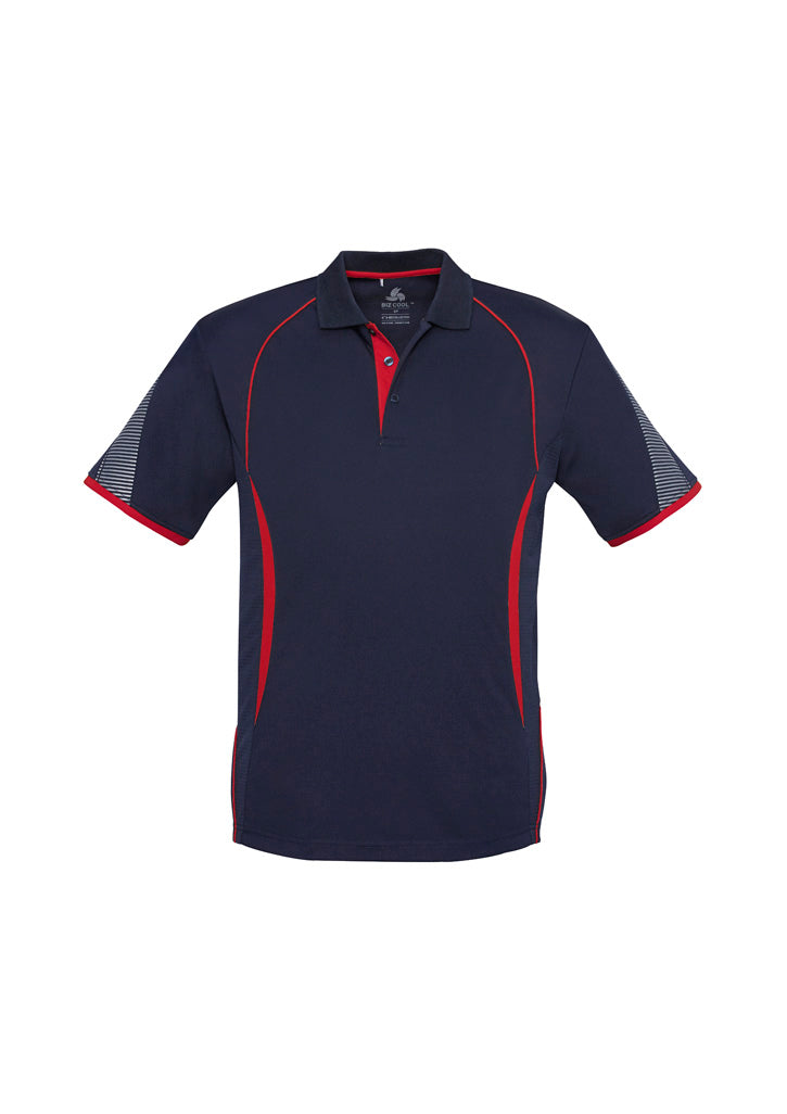 Biz Collection Kids Razor Short Sleeve Polo - Navy/Red