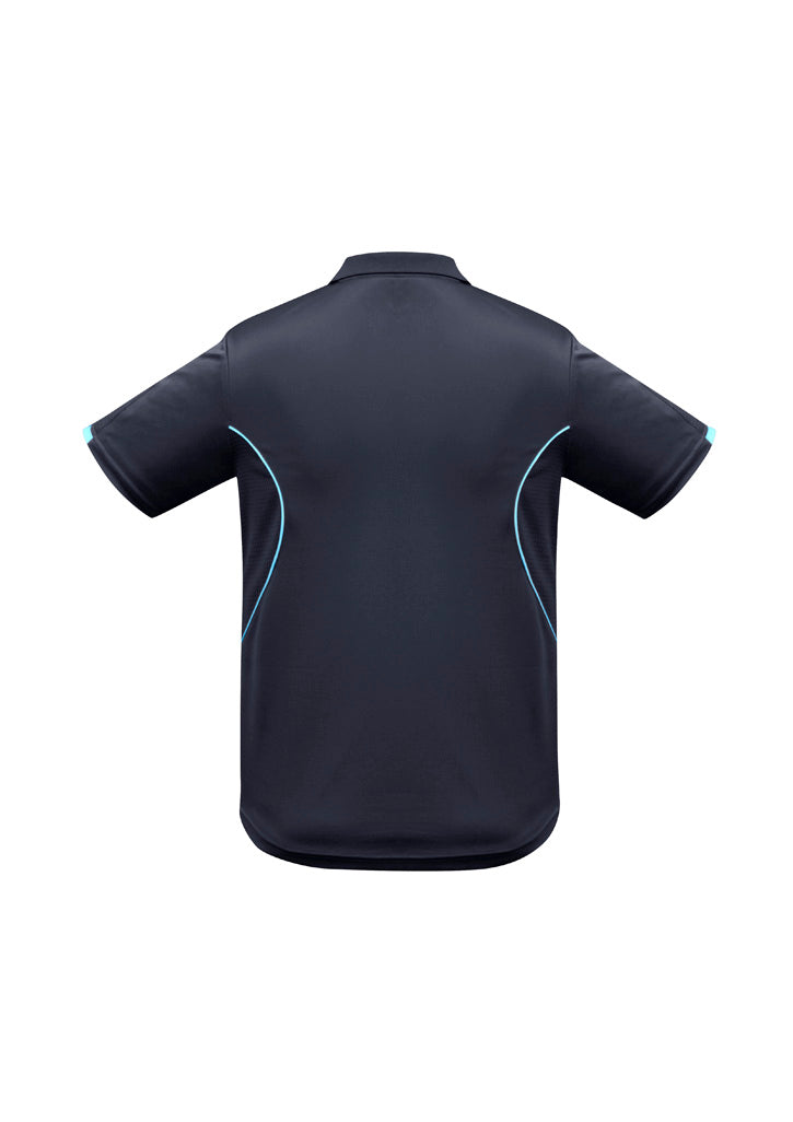 Biz Collection Kids Razor Short Sleeve Polo - Navy/Sky