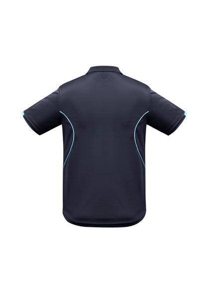 Biz Collection Kids Razor Short Sleeve Polo - Navy/Sky