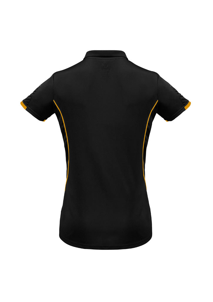 Biz Collection Womens Razor Short Sleeve Polo - Black/Gold