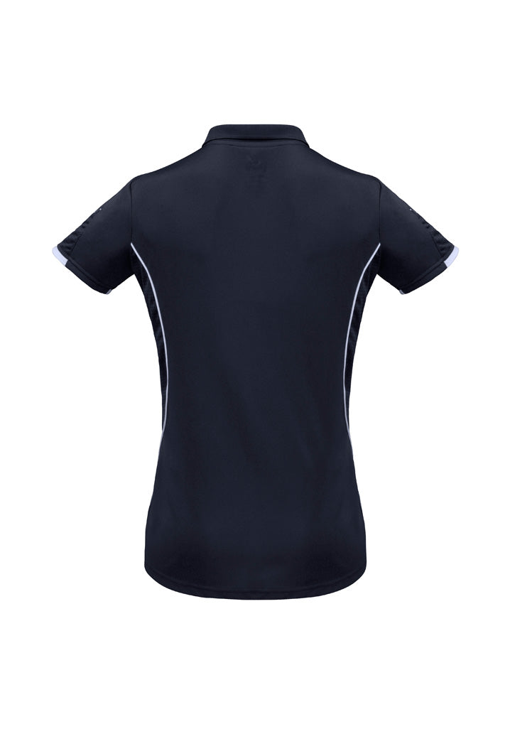Biz Collection Womens Razor Short Sleeve Polo - Navy/White