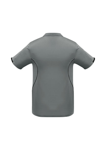 Biz Collection Mens Razor Short Sleeve Polo - Ash/Black