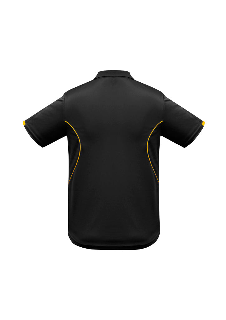Biz Collection Mens Razor Short Sleeve Polo - Black/Gold