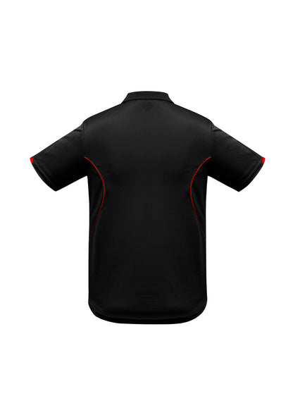Biz Collection Mens Razor Short Sleeve Polo - Black/Red