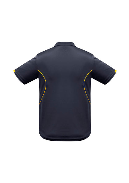 Biz Collection Mens Razor Short Sleeve Polo - Navy/Gold