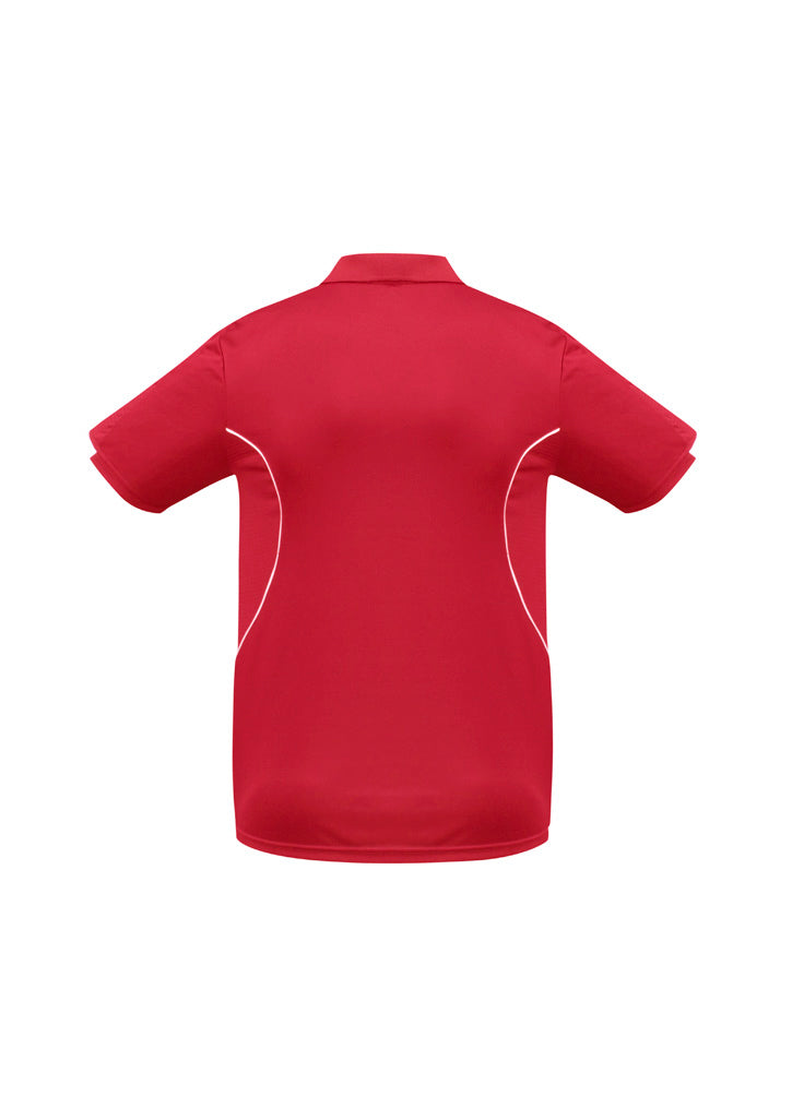 Biz Collection Mens Razor Short Sleeve Polo - Red/White