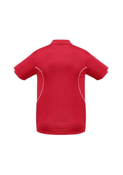 Biz Collection Mens Razor Short Sleeve Polo - Red/White