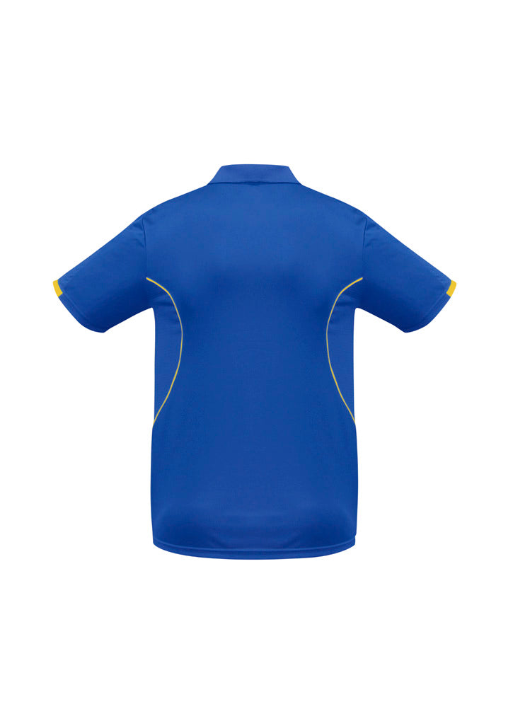 Biz Collection Mens Razor Short Sleeve Polo - Royal/Gold