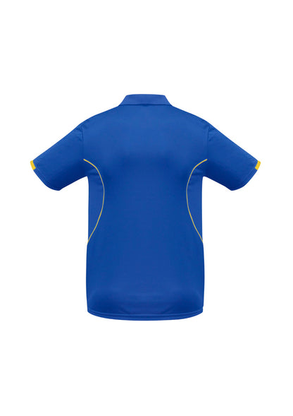 Biz Collection Mens Razor Short Sleeve Polo - Royal/Gold