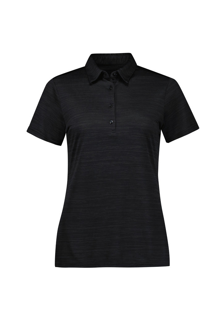 Biz Collection Womens Orbit Short Sleeve Polo - Black