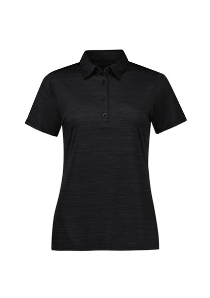 Biz Collection Womens Orbit Short Sleeve Polo - Black