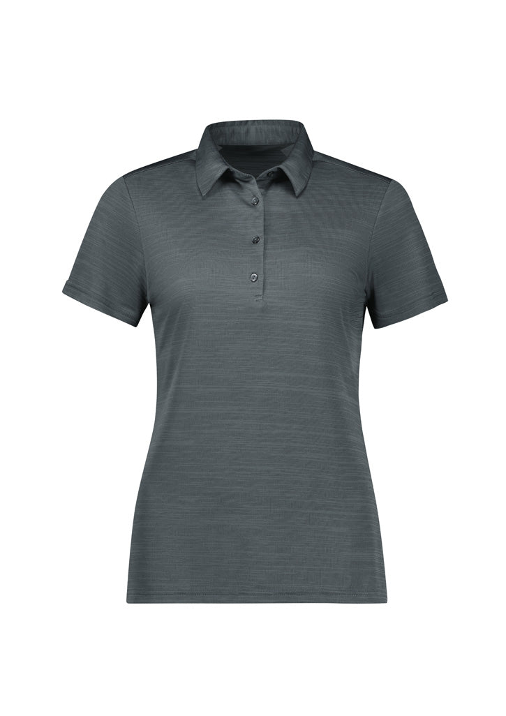 Biz Collection Womens Orbit Short Sleeve Polo - Dark Grey Carbon