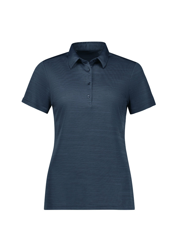 Biz Collection Womens Orbit Short Sleeve Polo - Navy