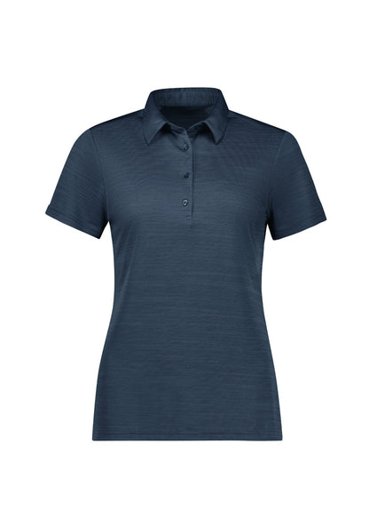 Biz Collection Womens Orbit Short Sleeve Polo - Navy