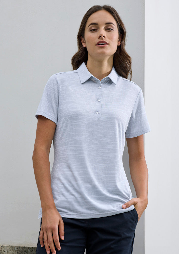 Biz Collection Womens Orbit Short Sleeve Polo - Navy