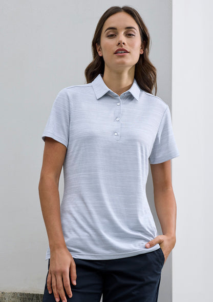 Biz Collection Womens Orbit Short Sleeve Polo - Navy