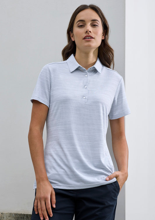 Biz Collection Womens Orbit Short Sleeve Polo - Navy