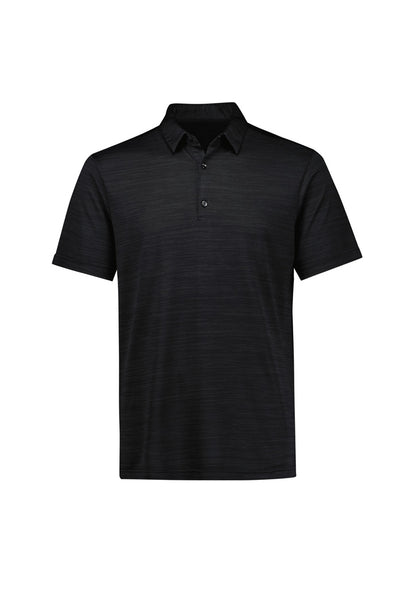 Biz Collection Mens Orbit Short Sleeve Polo - Black
