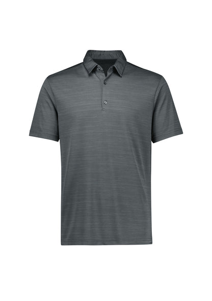 Biz Collection Mens Orbit Short Sleeve Polo - Dark Grey Carbon