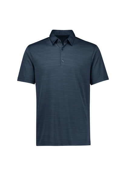 Biz Collection Mens Orbit Short Sleeve Polo - Navy
