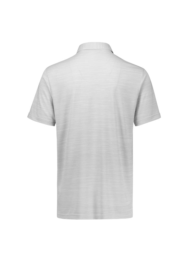 Biz Collection Mens Orbit Short Sleeve Polo - Silver