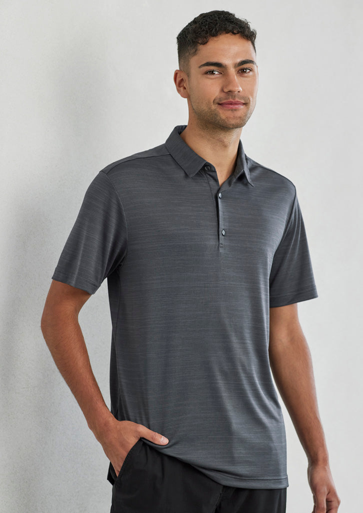 Biz Collection Mens Orbit Short Sleeve Polo - Black