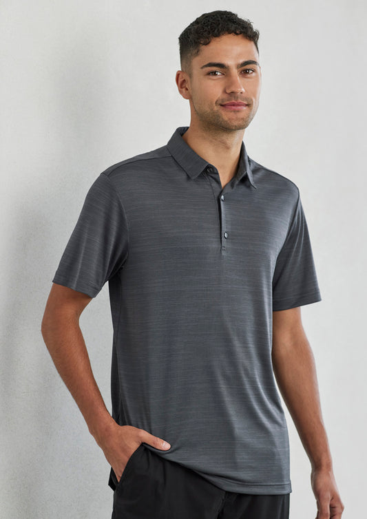 Biz Collection Mens Orbit Short Sleeve Polo - Black