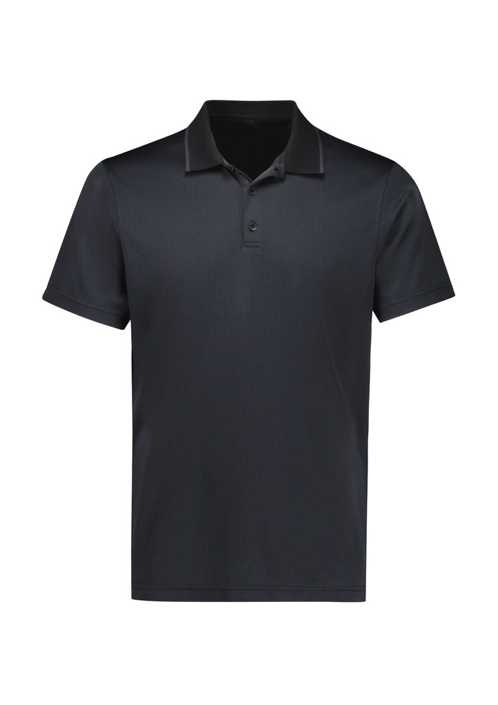 Biz Collection Mens Echo Short Sleeve Polo - Black Graphite