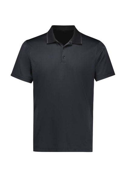 Biz Collection Mens Echo Short Sleeve Polo - Black Graphite