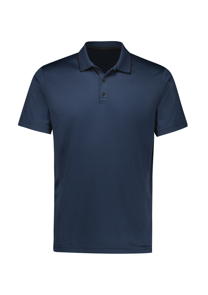 Biz Collection Mens Echo Short Sleeve Polo - Carbon Blue