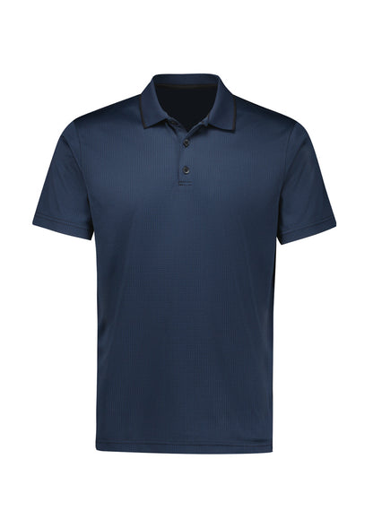 Biz Collection Mens Echo Short Sleeve Polo - Carbon Blue
