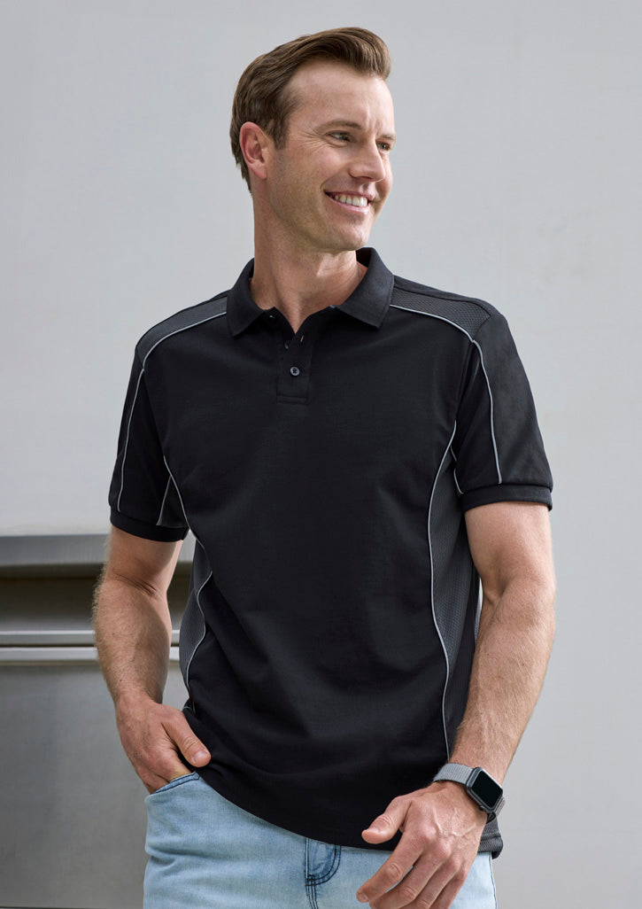 Unisex Grid Short Sleeve Polo P413US
