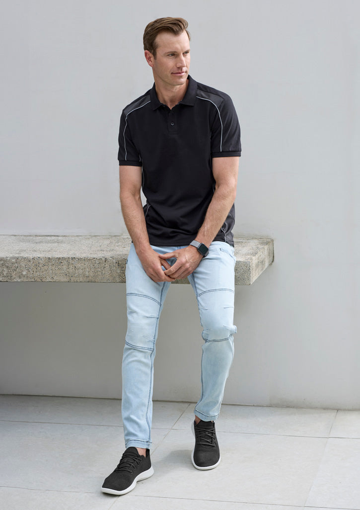 Unisex Grid Short Sleeve Polo P413US