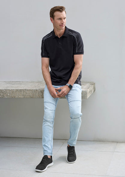 Unisex Grid Short Sleeve Polo P413US