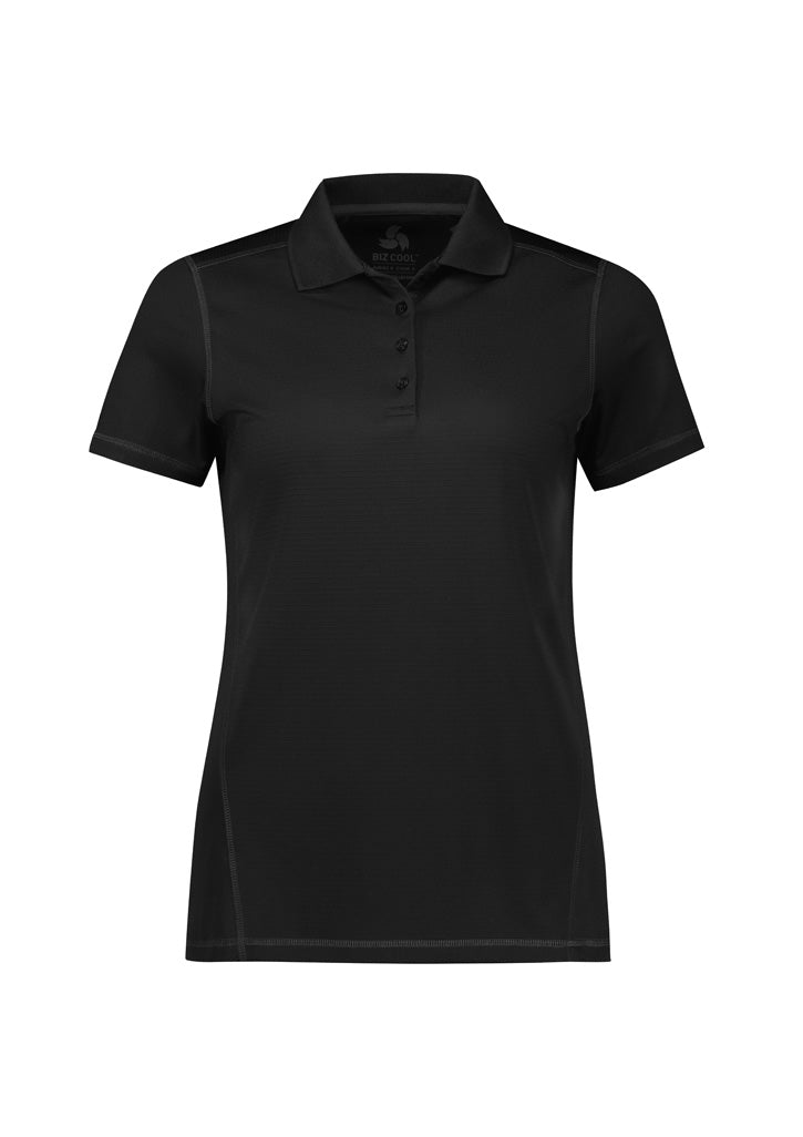 Biz Collection Womens Dart Short Sleeve Polo - Black/Black