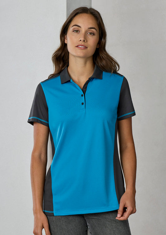 Biz Collection Womens Dart Short Sleeve Polo - Black/Black