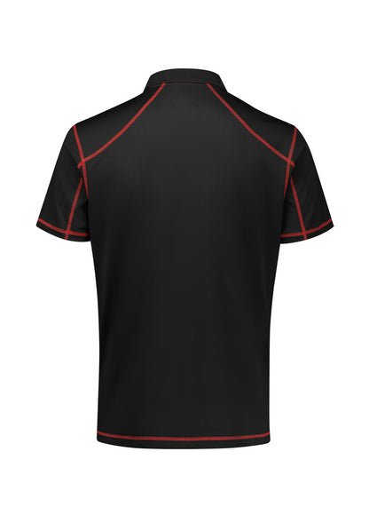 Biz Collection Mens Dart Short Sleeve Polo - Black/Red