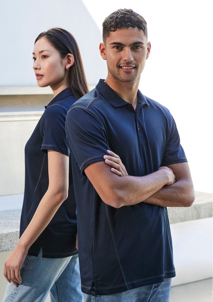 Biz Collection Mens Dart Short Sleeve Polo - Navy/Navy