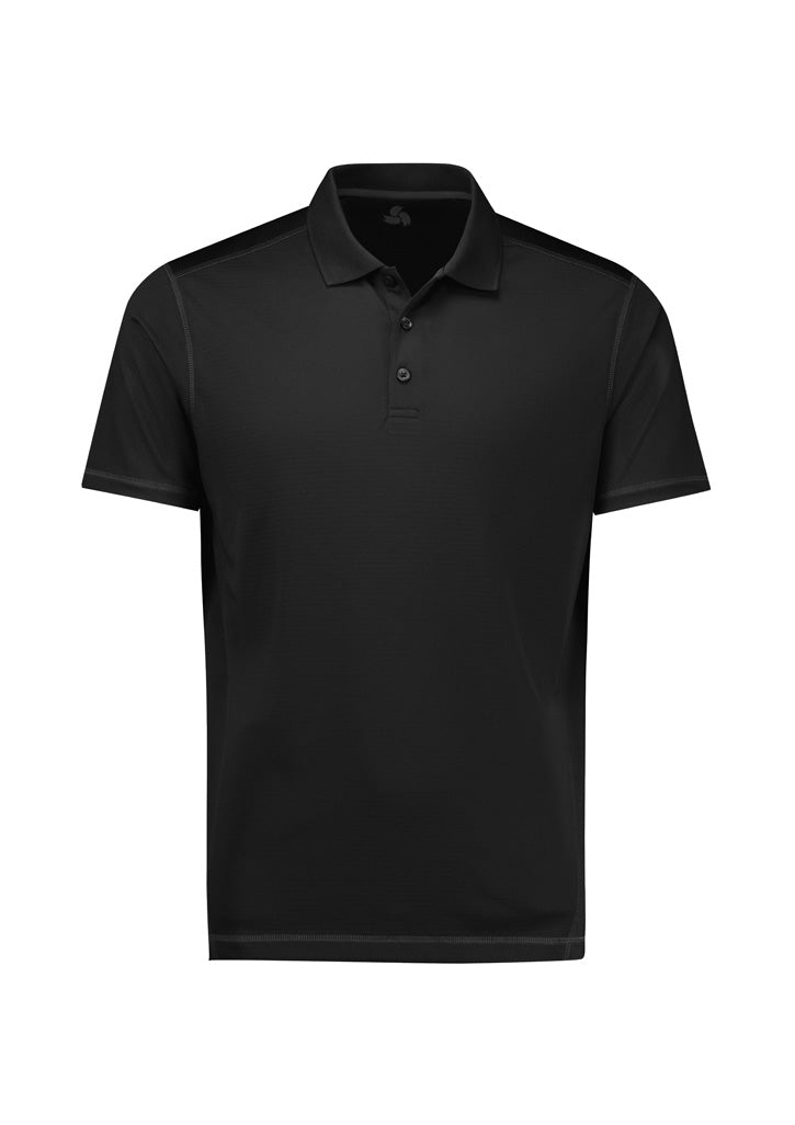 Biz Collection Mens Dart Short Sleeve Polo - Black/Black