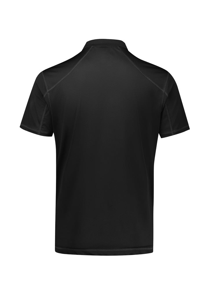 Biz Collection Mens Dart Short Sleeve Polo - Black/Black