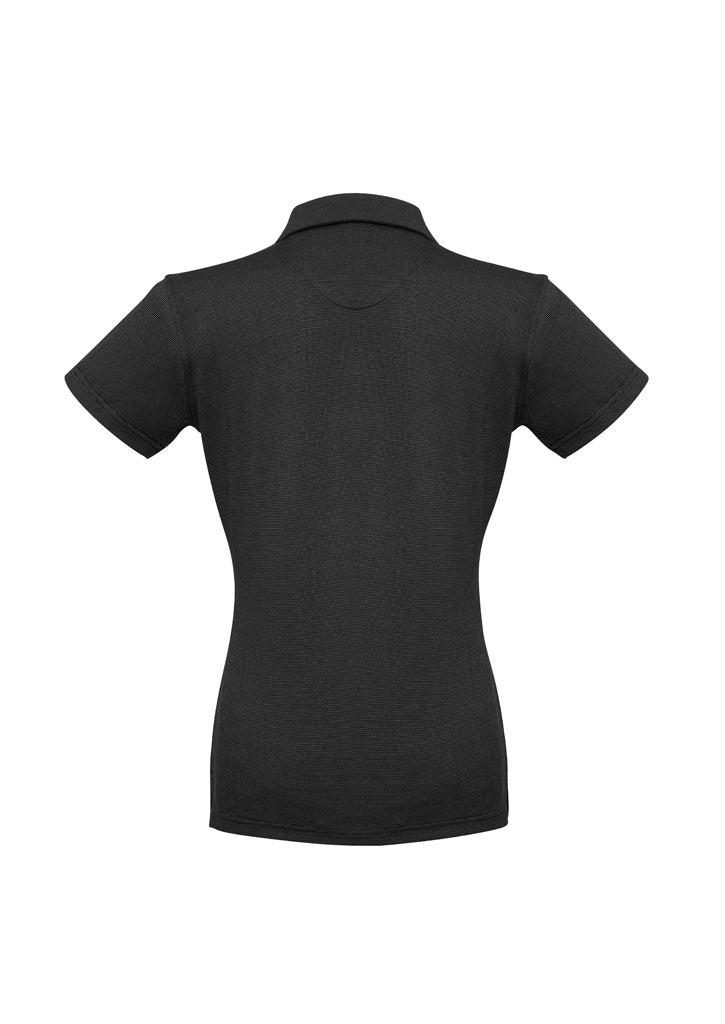 Biz Collection Womens Shadow Short Sleeve Polo - Graphite Black