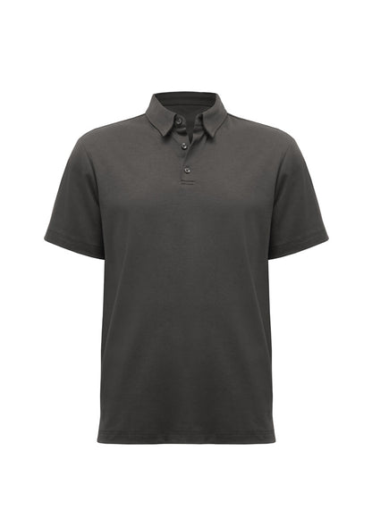 Biz Collection Mens Lotus Short Sleeve Polo - Charcoal