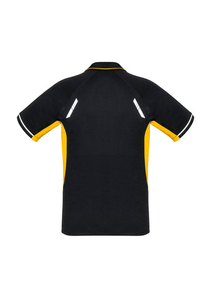 Biz Collection Kids Renegade Short Sleeve Polo - Black/Gold/Silver