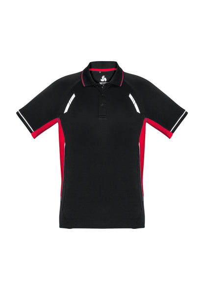 Biz Collection Kids Renegade Short Sleeve Polo - Black/Red/Silver
