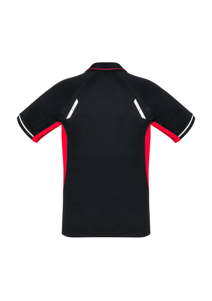 Biz Collection Kids Renegade Short Sleeve Polo - Black/Red/Silver