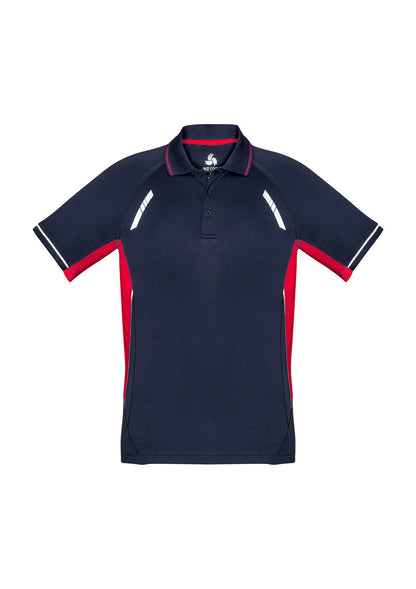 Biz Collection Kids Renegade Short Sleeve Polo - Navy/Red/Silver
