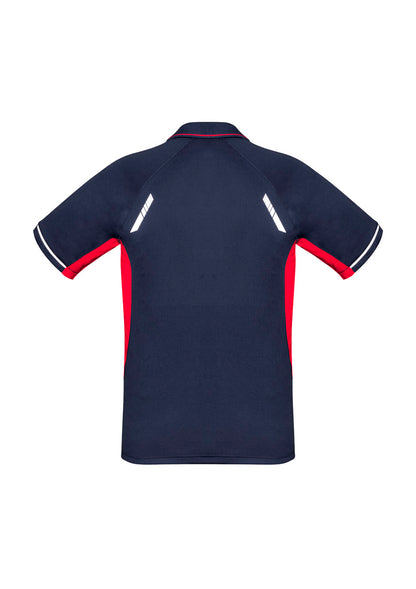 Biz Collection Kids Renegade Short Sleeve Polo - Navy/Red/Silver