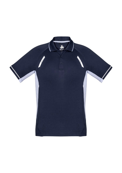 Biz Collection Kids Renegade Short Sleeve Polo - Navy/White/Silver